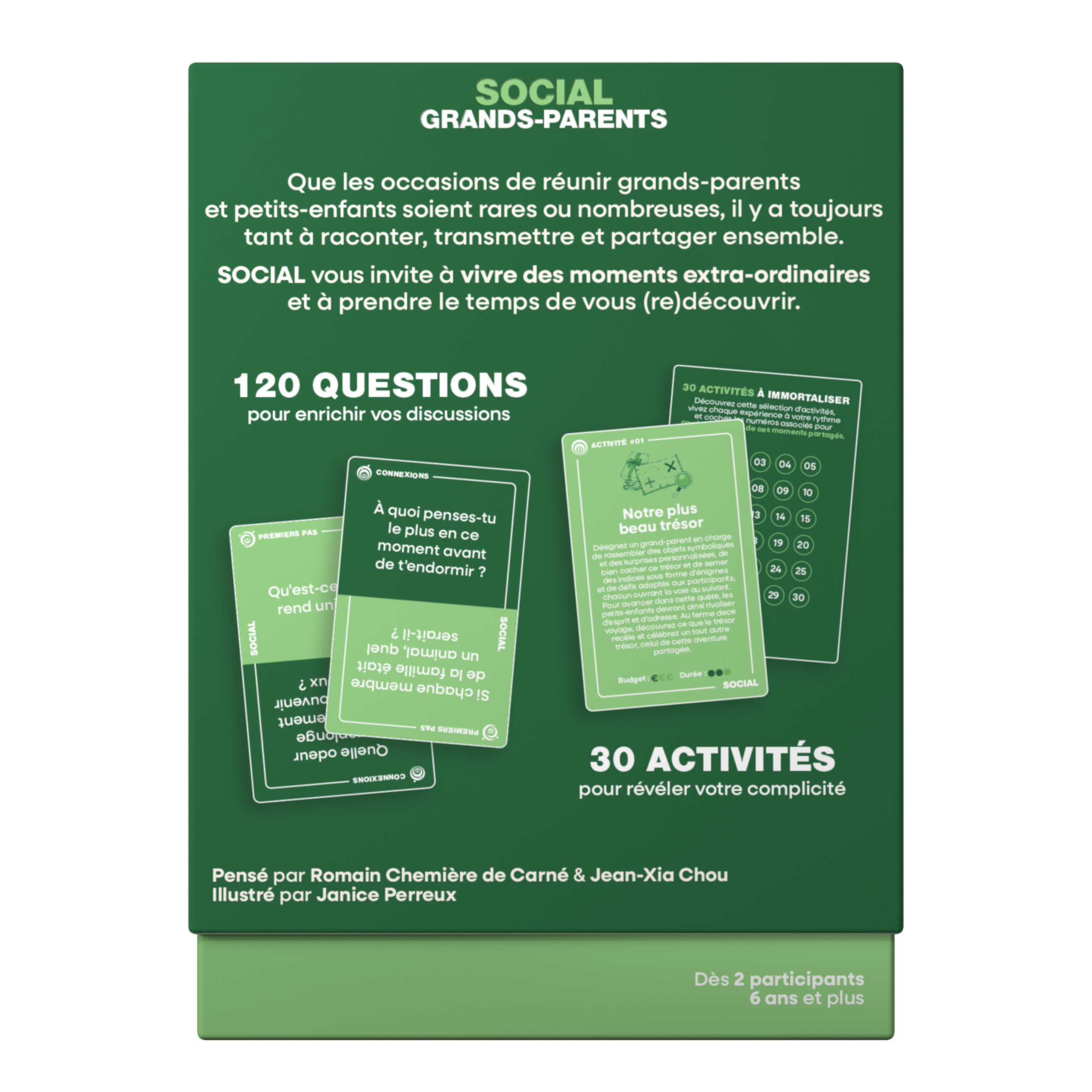 Social grands-parents – Les Petites Questions des Grandes Discussions | Jeu familial | 120 questions & 30 activités | Jeu de cartes de conversation | 2+ joueurs