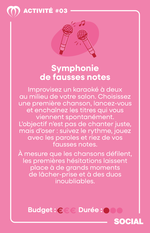 Carte SOCIAL COUPLES : activité #3